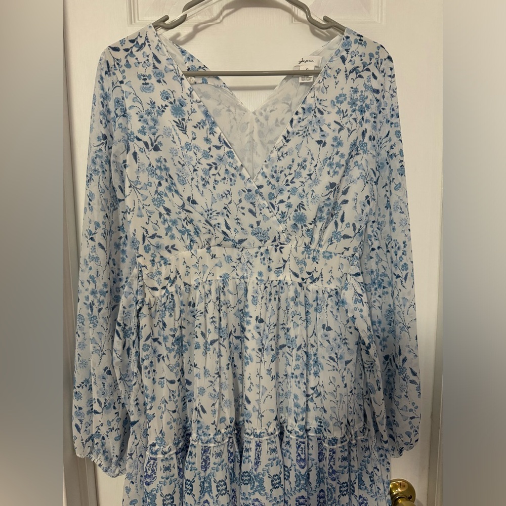 Blue and White Dress